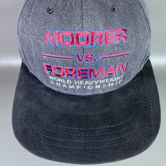 VTG 1994 Boxing Hat Moorer vs George Foreman Heavyweight Snapback MGM Grand Cap - Picture 3 of 14